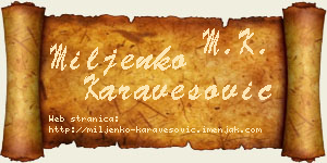 Miljenko Karavesović vizit kartica